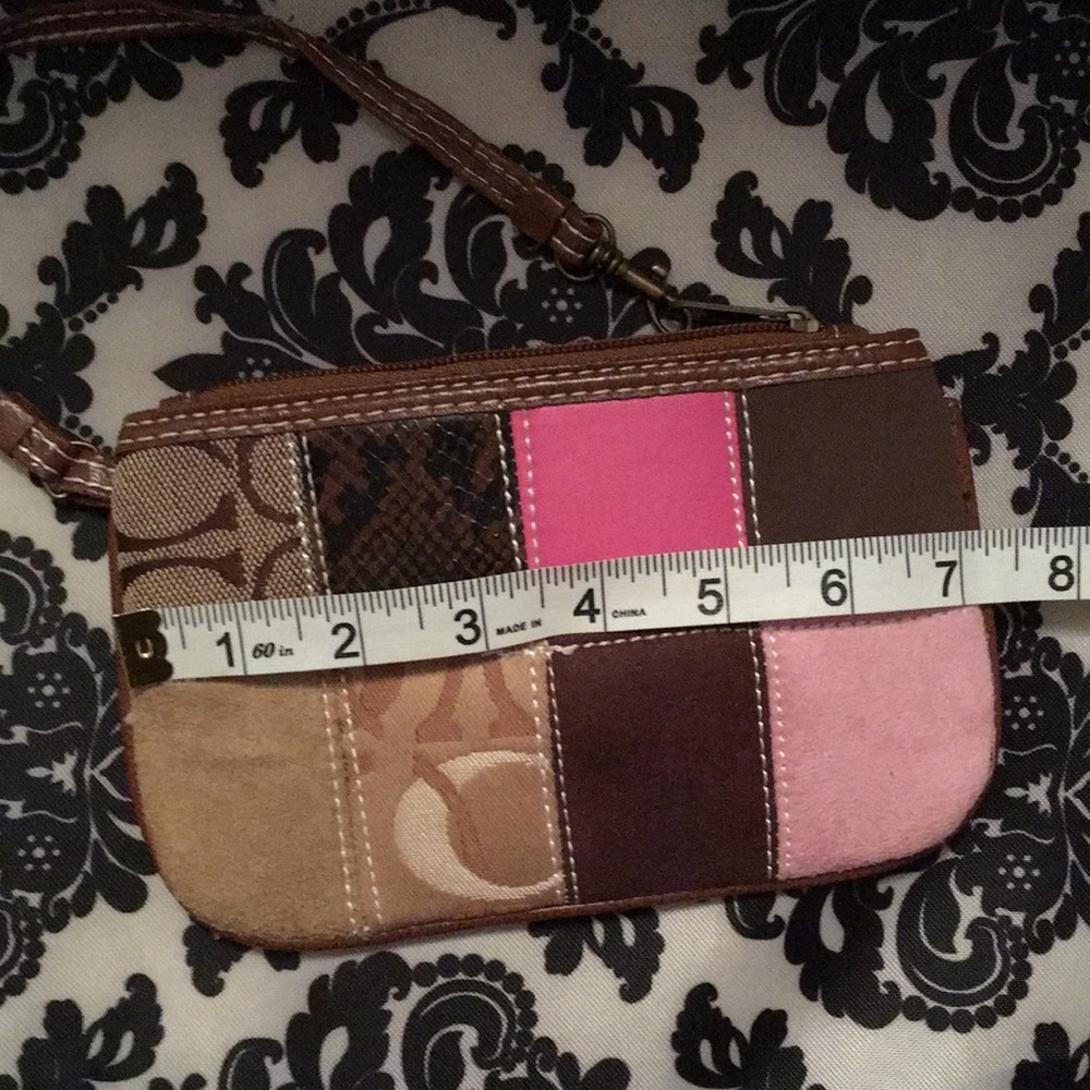 Coach Wristlet Pink & Brown